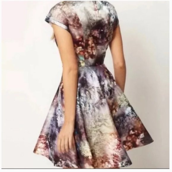 ted baker mecia sequin print dress size 3 nwt - Picture 5 of 11